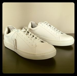 Topman men's white leather sneakers (size 9)